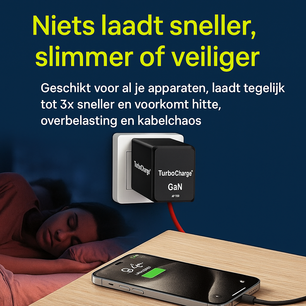 TurboCharge™ GaN | Laadt sneller, slimmer en veiliger!