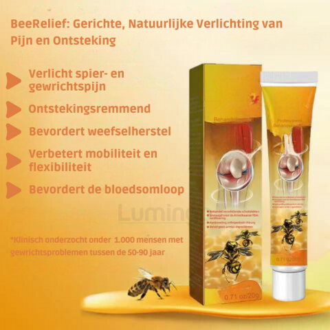 BeeRelief | Directe Verlichting van Gewrichts- en Spierpijn | 1+1 gratis